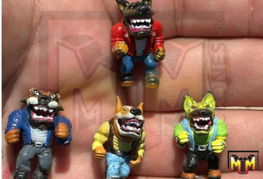 Complete Set 4 pieces – Dogs Out Miniature Display Repro